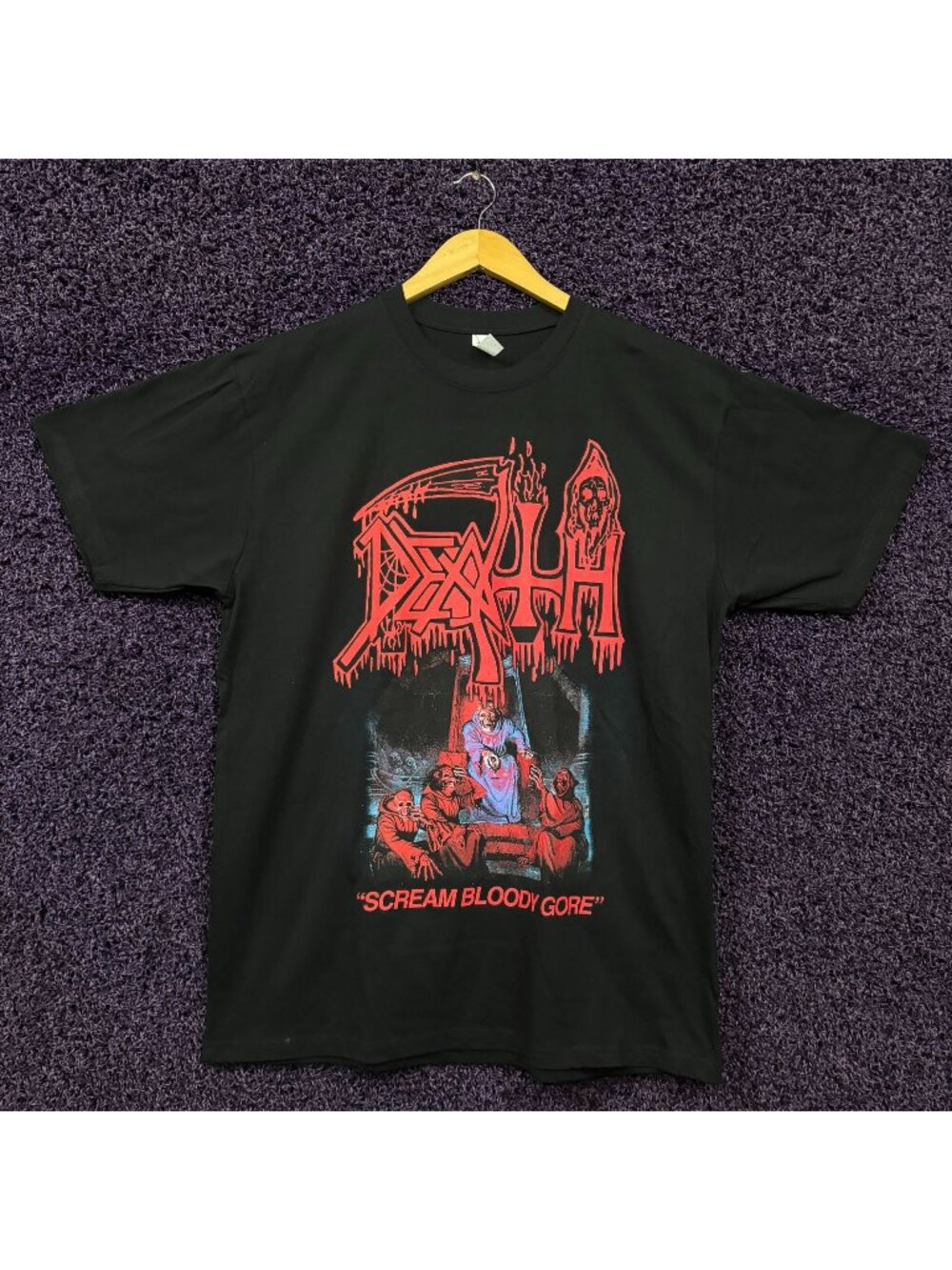 Death Scream Bloody Gore Death Metal Band T-Shirt Size Large